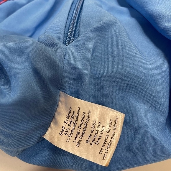 Caroline Constas Silk Top Med Softgirl Nadine Ruffle Floral Tank Print Blue - Picture 11 of 13